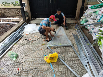 nhà lưới trồng rau