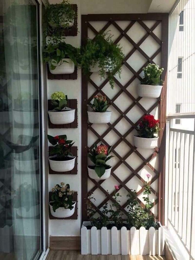 vườn treo ban công đẹp