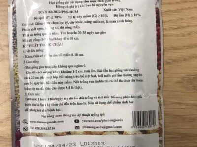 hạt giống cải bẹ xanh mỡ