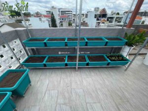 Giàn thổ canh 2 tầng 10 khay rau