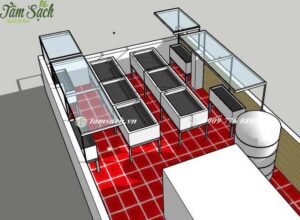 Bản thiết kế 3D vườn rau sân thượng hiện đại