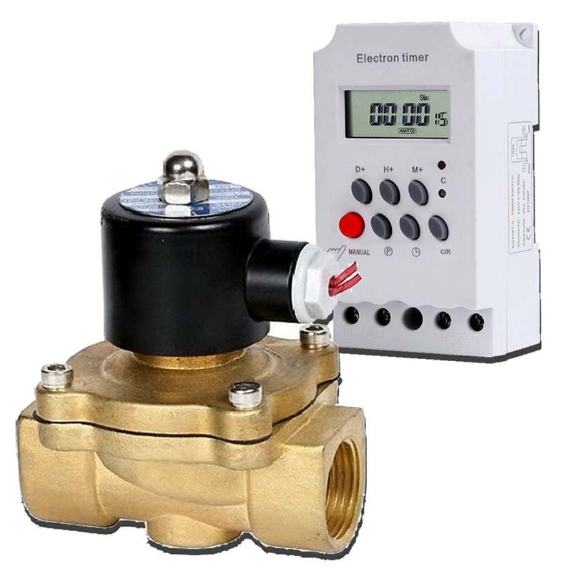 Timer và van điện từ tưới tự động