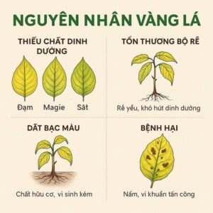 Xử lí rau bị vàng lá